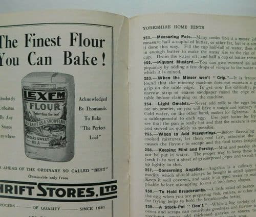 501 Yorkshire Home Hints useful 1950s household book cooking cleaning sewing